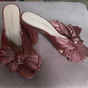 Loeffler Randall Metallic Rose Knot Mule